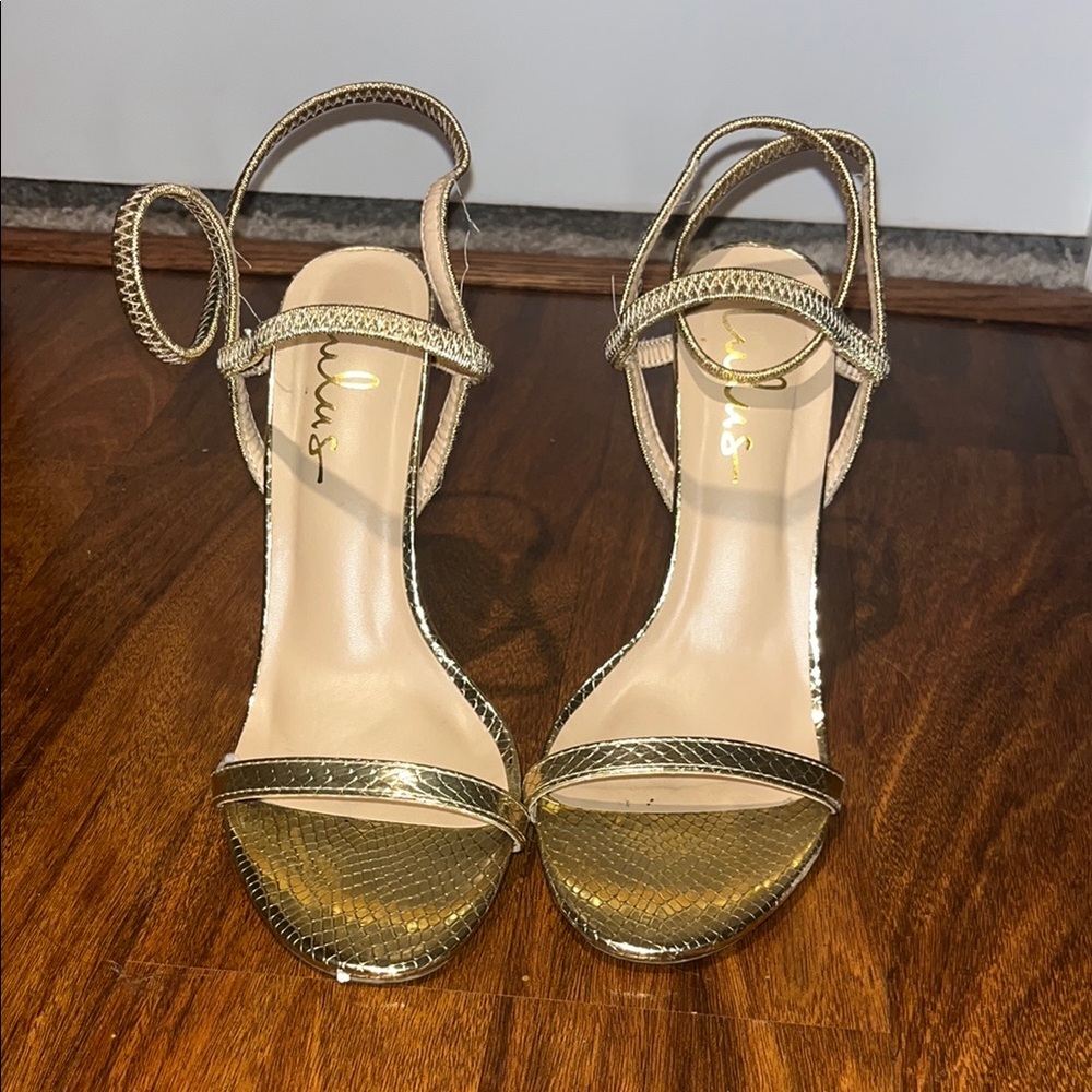 Lulu's Gold Elegant Heels for Special Occasions